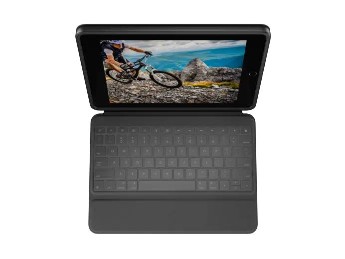 Logitech Rugged Folio Protective Keyboard Case for iPad (7th, 8th and 9th Gen) - Image 2