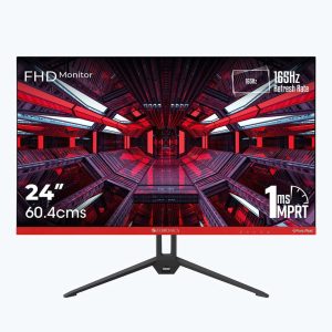 Zebronics ZEB-S24A (165Hz) 24 inch Gaming Monitor - 60.4cms, FHD 1920x1080p, IPS Panel, 1ms MPRT, HDR10, Free sync Support, HDMI, DP, 250 Nits max, 16.7M Colors, Built-in Speakers and Ultra Slim Bezel Less Design