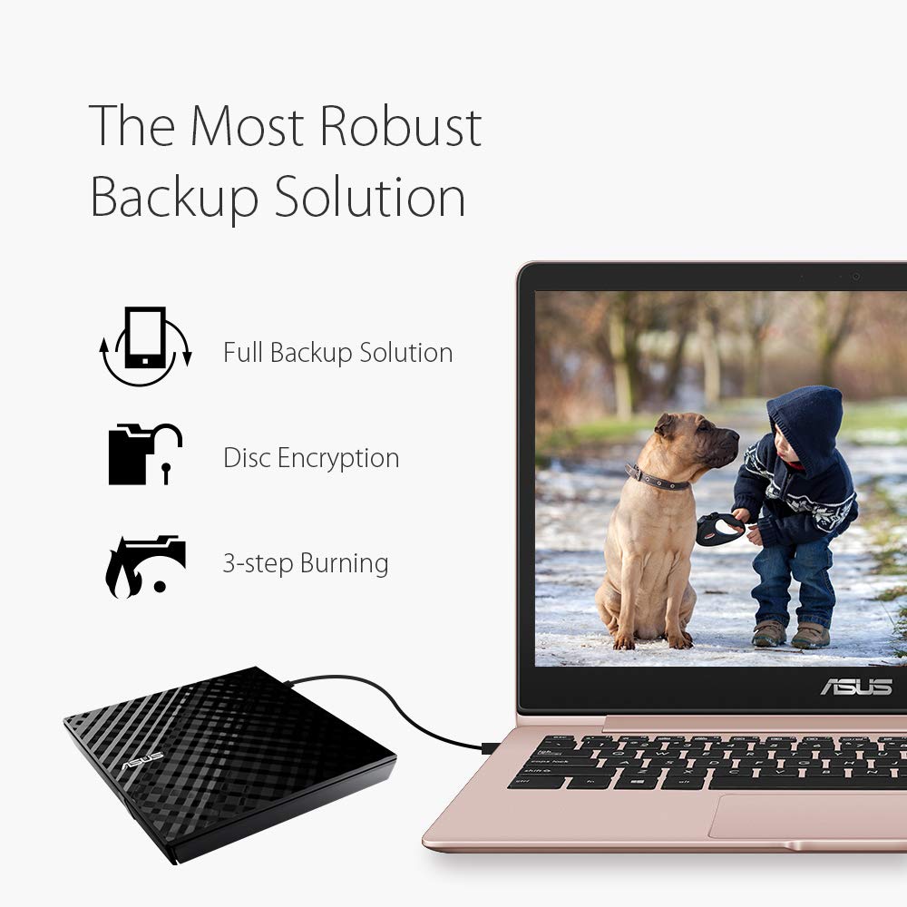 ASUS External Slim DVD Drive - 8X DVD Burner with M-DISC Support (SDRW-08D2S-U LITE) - Image 5