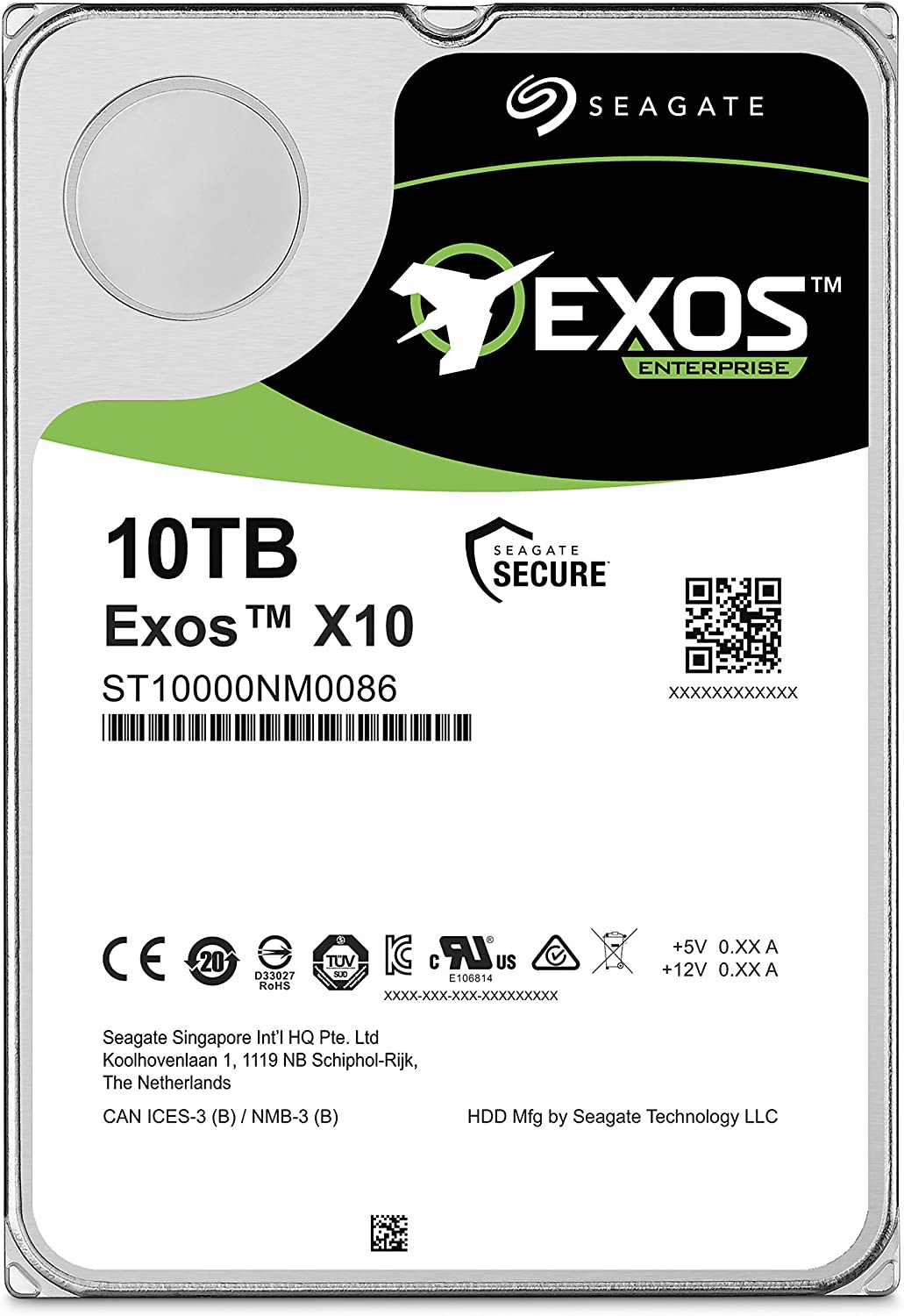 Seagate Exos X10 10TB Enterprise Hard Drive - 512e/ 7200 RPM/ 256MB Cache/ 3.5-Inch/ SATA 6Gb/s (ST10000NM0086) - Image 2