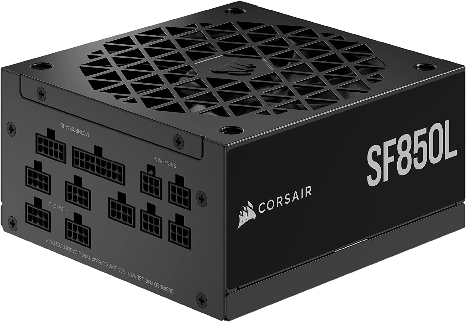 Corsair SF850L Fully Modular Low-Noise SFX Power Supply - ATX 3.0 AND PCIe 5.0 Compliant - Quiet 120mm PWM Fan - 80 Plus Gold Efficiency - Zero RPM Mode - 105?C-Rated Capacitors - Image 2