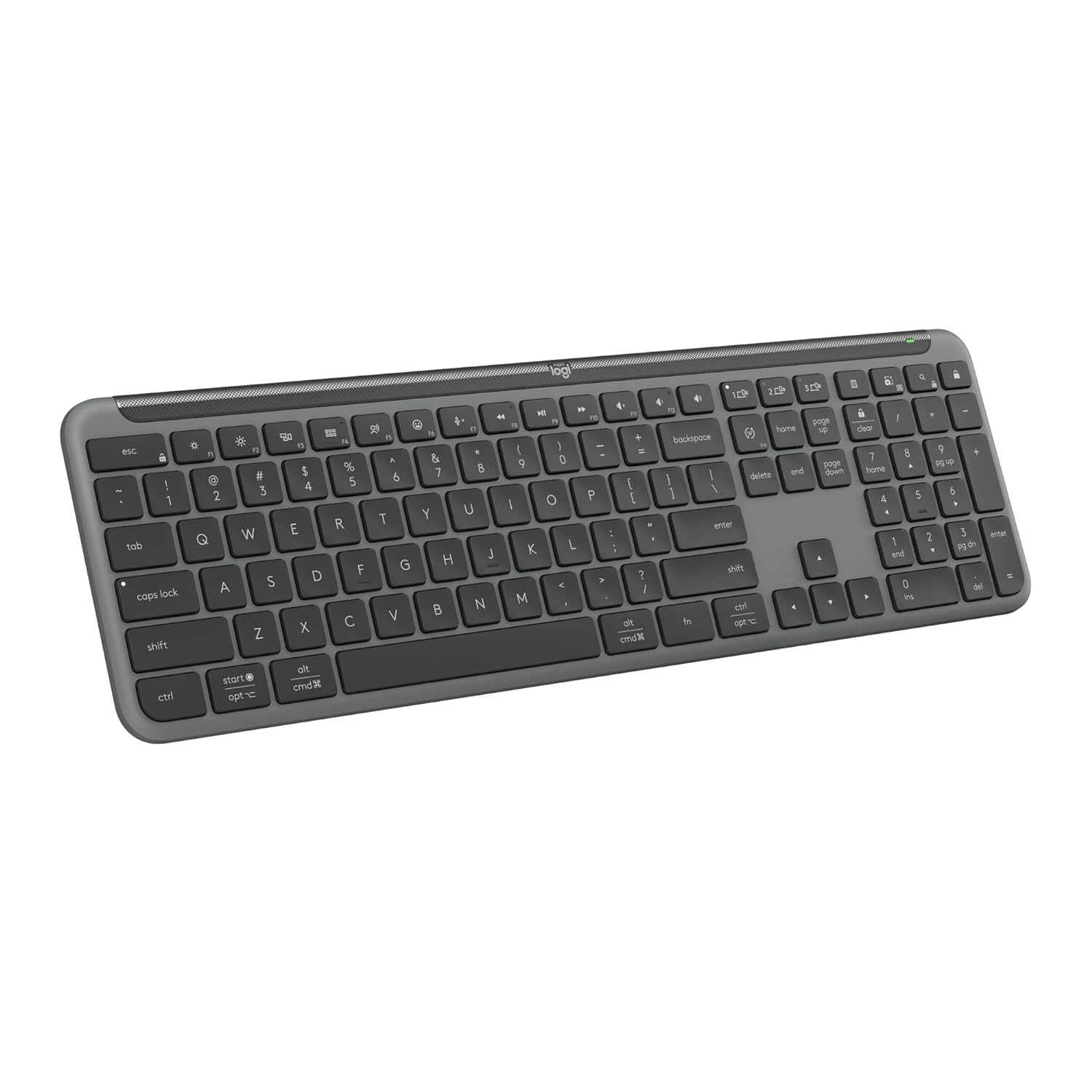 Logitech Signature Slim K950 Wireless Keyboard/ Sleek Design/ Switch Typing Between Devices/ Quiet Typing/ Bluetooth/ Multi-OS/ Windows/ Mac/ Chrome - Graphite