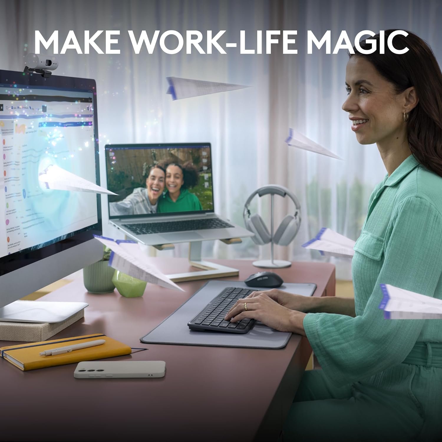 Logitech Signature Slim K950 Wireless Keyboard/ Sleek Design/ Switch Typing Between Devices/ Quiet Typing/ Bluetooth/ Multi-OS/ Windows/ Mac/ Chrome - Graphite - Image 2