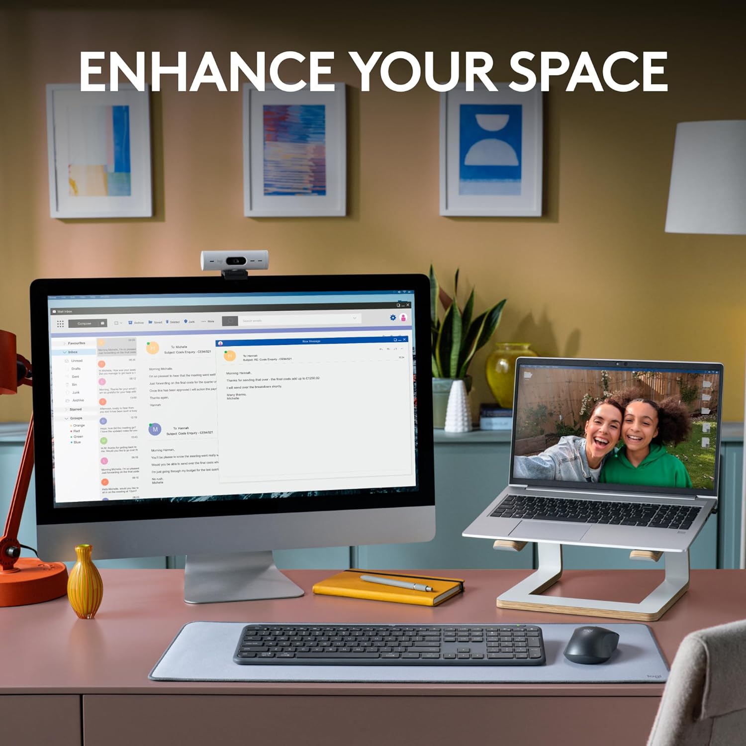 Logitech Signature Slim K950 Wireless Keyboard/ Sleek Design/ Switch Typing Between Devices/ Quiet Typing/ Bluetooth/ Multi-OS/ Windows/ Mac/ Chrome - Graphite - Image 5