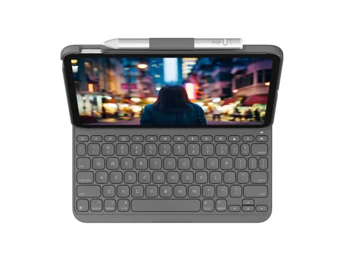 Logitech Slim Folio Keyboard Case for iPad (10th Generation) with Integrated Bluetooth Wireless - Image 2