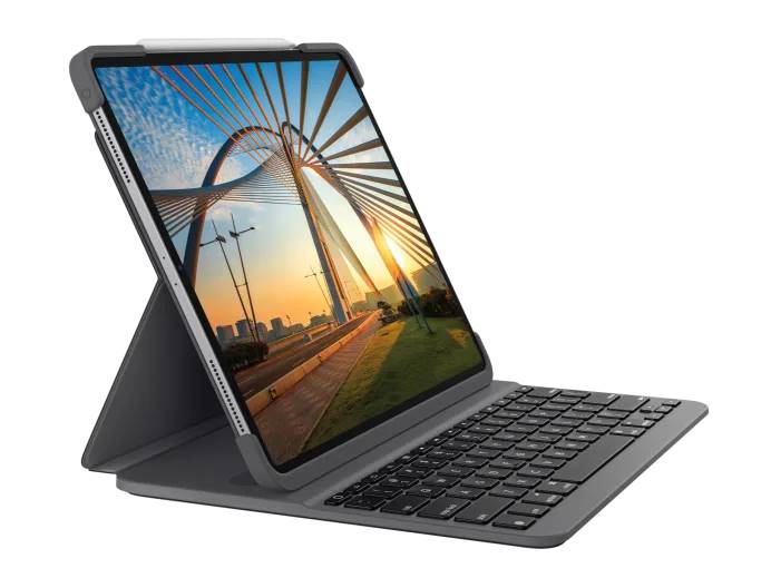 Logitech SLIM FOLIO PRO Backlit Bluetooth Keyboard Case for iPad Pro 12.9-inch (3rd and 4th gen) - Graphite