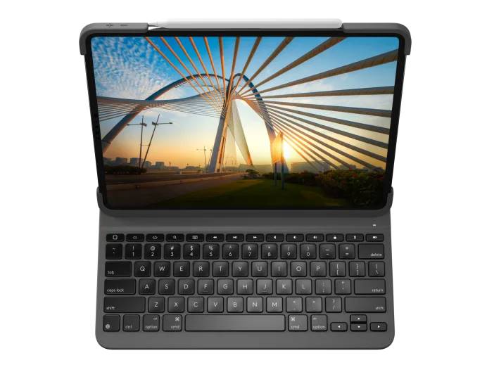 Logitech SLIM FOLIO PRO Backlit Bluetooth Keyboard Case for iPad Pro 12.9-inch (3rd and 4th gen) - Graphite - Image 2