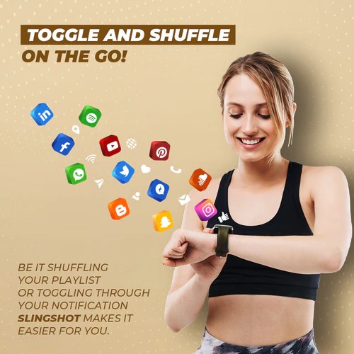 Just Corseca SLINGHSHOT Smartwatch (Rose Gold) with continues Heart tracking, Spo2 and multiple sports mode - Image 5