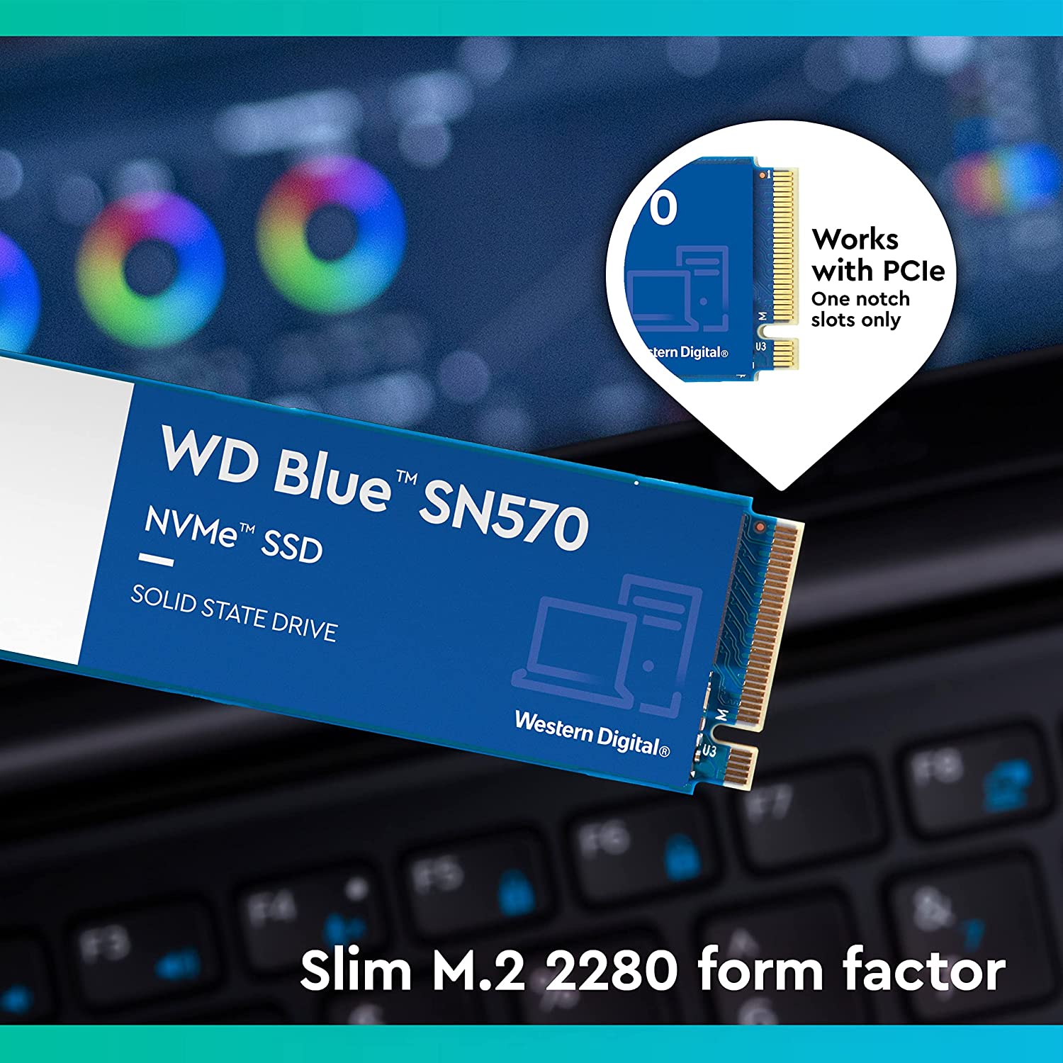 Western Digital WD Blue SN570 NVMe 1TB SSD (WDS100T3B0C) - Upto 3500MB/s, with Free 1 Month Adobe Creative Cloud Subscription, 5 Yr Warranty, PCIe Gen 3 NVMe M.2 (2280) - Image 4