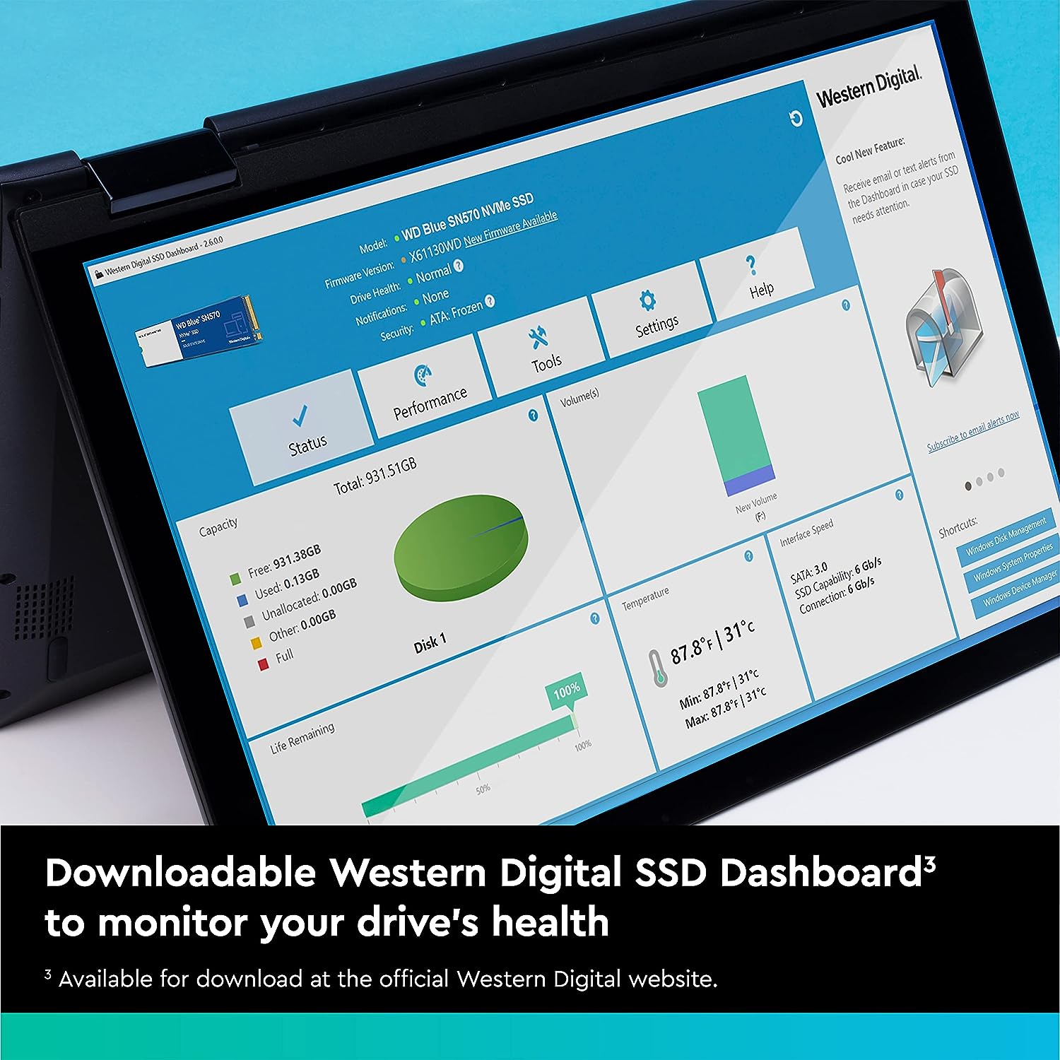 Western Digital WD Blue SN570 NVMe 1TB SSD (WDS100T3B0C) - Upto 3500MB/s, with Free 1 Month Adobe Creative Cloud Subscription, 5 Yr Warranty, PCIe Gen 3 NVMe M.2 (2280) - Image 5