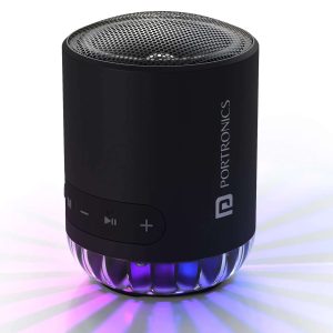 Portronics Soundpot Pro Speaker with RGB LED Lights Upto 5 Hours Playtime/ Immersive Sound/ Type C Fast Charging/ Bluetooth 5.3 technology