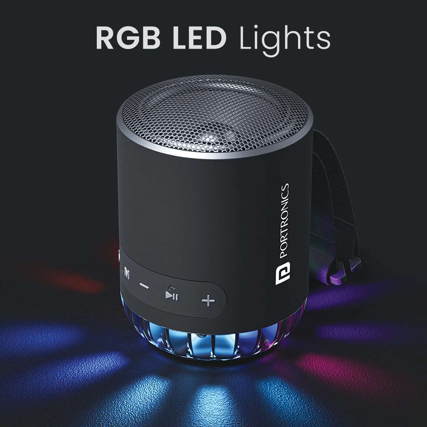 Portronics Soundpot Pro Speaker with RGB LED Lights Upto 5 Hours Playtime/ Immersive Sound/ Type C Fast Charging/ Bluetooth 5.3 technology - Image 2
