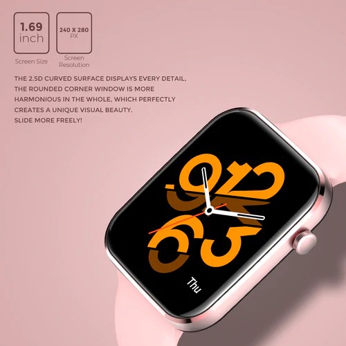 Just Corseca Sportivo (Rose Gold) Smart Watch with 1.69 inches HD Display - Image 2