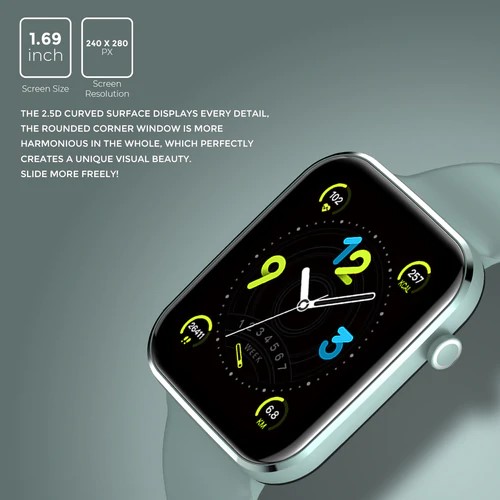 Just Corseca Sportivo (Lime Green) Smart Watch with 1.69 inches HD Display - Image 2