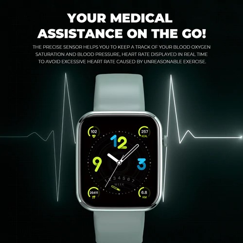 Just Corseca Sportivo (Lime Green) Smart Watch with 1.69 inches HD Display - Image 3