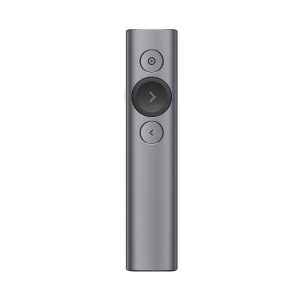Logitech Spotlight Wirelss Presentation Remote (Advanced Digital Laser Pointer/ 30-Meter Operating Range/ Dual Connectivity/ 2.4 Ghz/ Bluetooth/ USB Receiver) - Grey