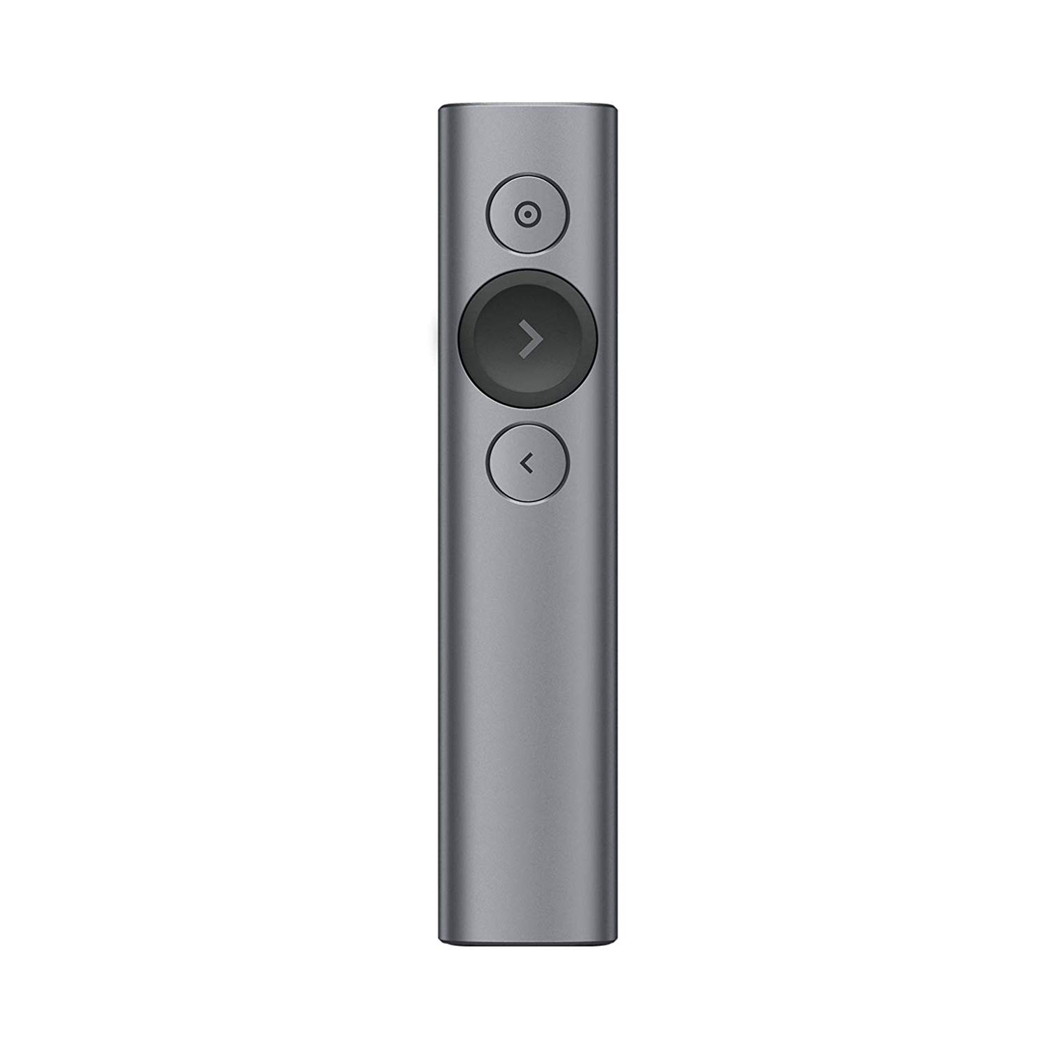 Logitech Spotlight Wirelss Presentation Remote (Advanced Digital Laser Pointer/ 30-Meter Operating Range/ Dual Connectivity/ 2.4 Ghz/ Bluetooth/ USB Receiver) - Grey