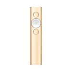 Logitech Spotlight Wirelss Presentation Remote (Advanced Digital Laser Pointer/ 30-Meter Operating Range/ Dual Connectivity/ 2.4 Ghz/ Bluetooth/ USB Receiver) - Gold