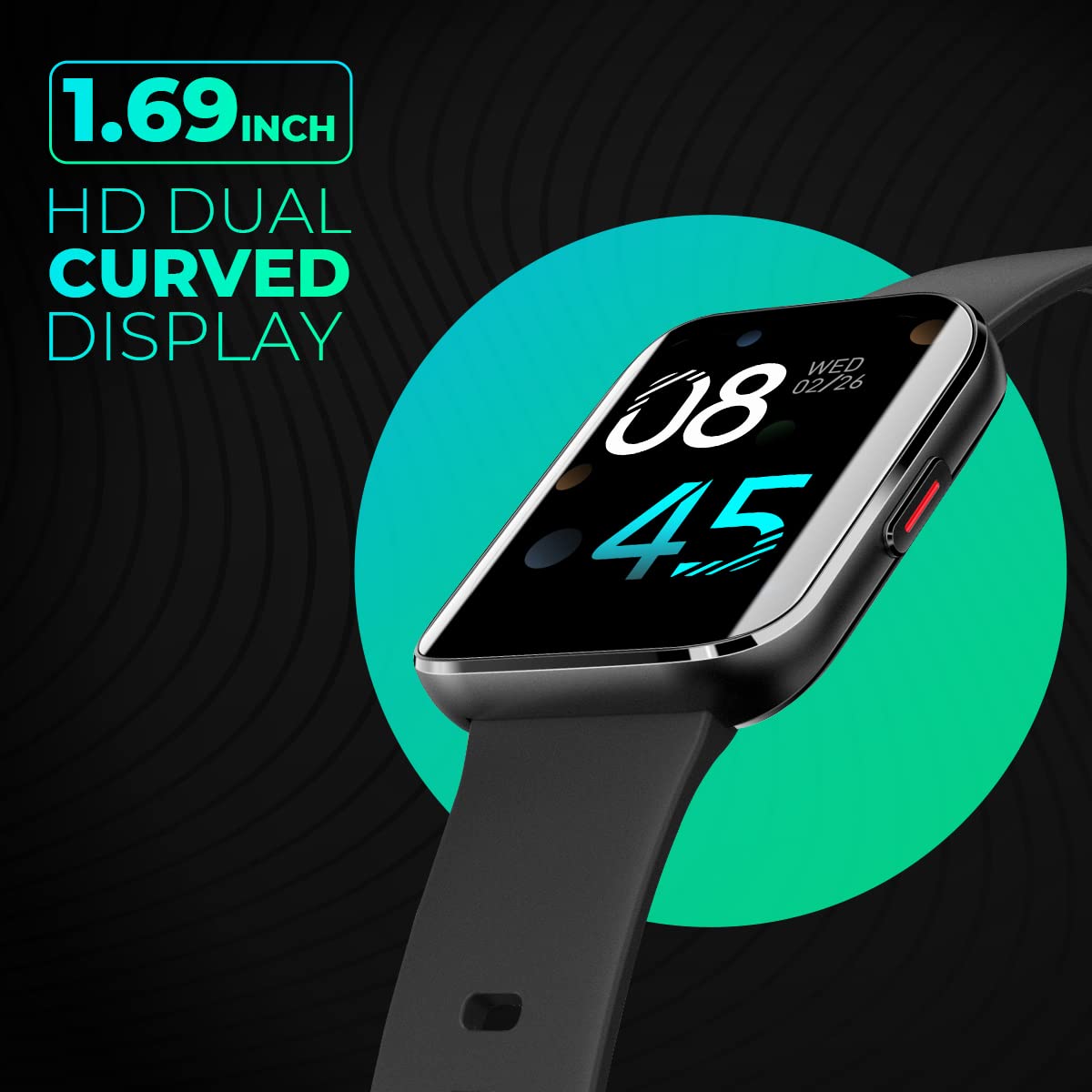 Just Corseca STAYFIT J!VE with Dual Curved Screen Smart Watch (Black) - Image 2