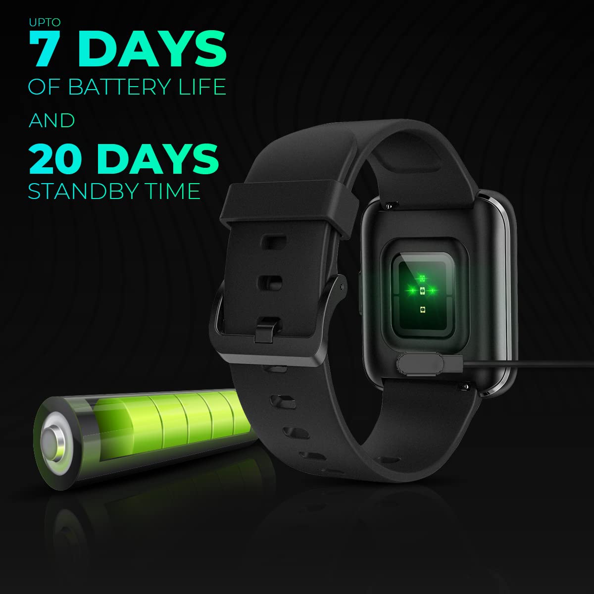 Just Corseca STAYFIT J!VE with Dual Curved Screen Smart Watch (Black) - Image 3