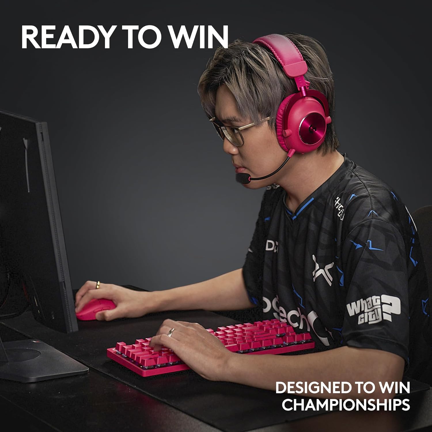 Logitech G PRO X Superlight 2 Lightspeed Wireless Gaming Mouse, Lightweight, LIGHTFORCE Hybrid Switches, Hero 2 Sensor, 32,000 DPI, 5 Programmable Buttons, USB-C Charging, PC and Mac - Magenta - Image 5