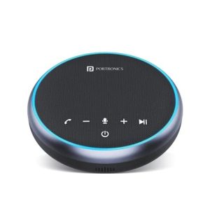 Portronics Talk One Conference Speaker with 360 Voice Coverage/ 3 Mics/ Bluetooth 5.1/ USB/ Aux-In slots (POR 1386)