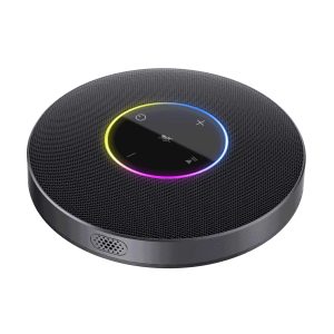 Portronics Talk Two Conference Speaker with Echo Cancellation and Noise Reduction, 3W Speakers and 3 Embedded Microphones 2M Microphone Coverage - Black