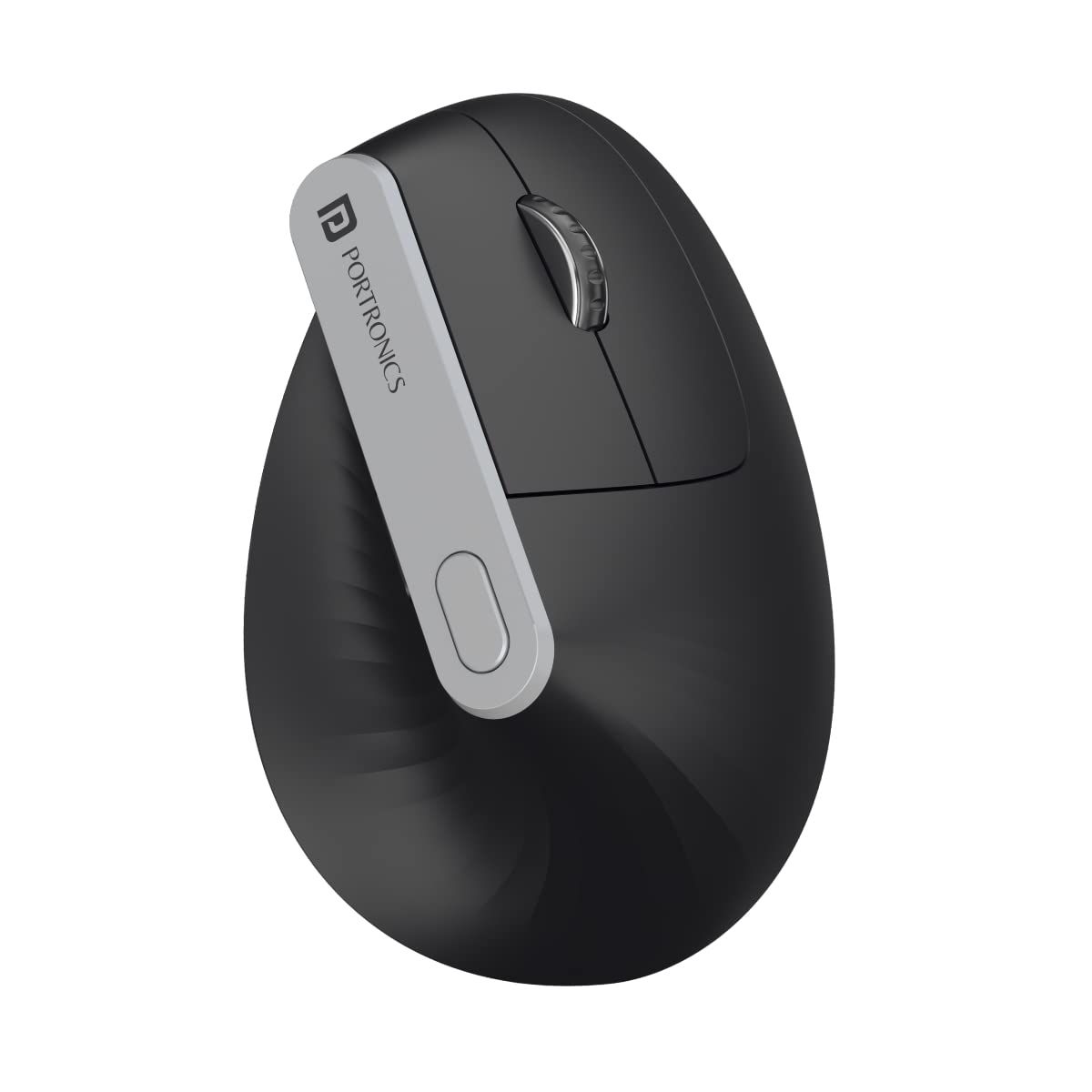 Portronics Toad Ergo Vertical Advanced Wireless Ergonomic Mouse 2.4Ghz, 6D Button/ Wrist Support/ Adjustable DPI Upto 1200/ Supports Hand Posture (Black)