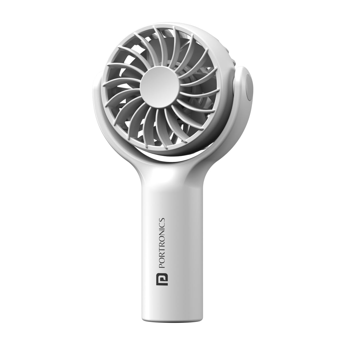 Portronics Toofan Mini Portable Rechargeable Fan with 3 Speed Modes/ Upto 7800 RPM Max Speed/ 2000 mAh Battery/ Type C Charging Port/ Magnetic Base for Stability (White)