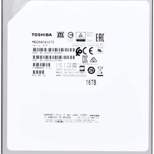 Toshiba MG08ACA16TE 16TB Enterprise Hard Drive (MG08 Series/ 7200 RPM/ 512e/ 3.5 inch Internal/ SATA 6Gb/s)