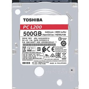 Toshiba L200 500GB Laptop Hard Drive - 5400 RPM/ 2.5 inch (HDWK105UZSVA)