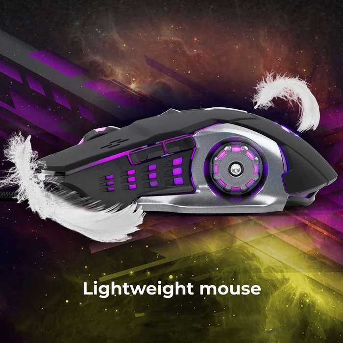 Zebronics Zeb Transformer M2 Premium Gaming Mouse - Multi Color LED lights, Compact and Ergonomic Design, Works on most surfaces, High Quality button, High Precision - Image 2