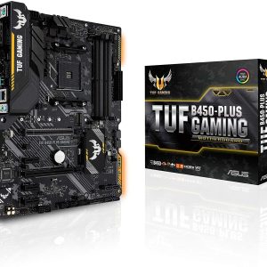 Asus TUF B450-PLUS GAMING Motherboard for AMD Ryzen 5000/ 4000 G/ 3rd/2nd/1st Gen Series Processors - AM4 Socket