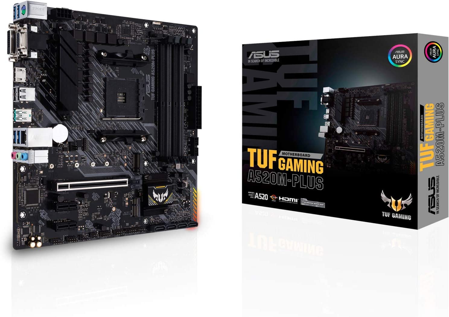 Asus TUF GAMING A520M-PLUS Motherboard For AMD Ryzen 5000/ 5000 G/ 4000 G/ 3000 Series Processors - AM4 Socket