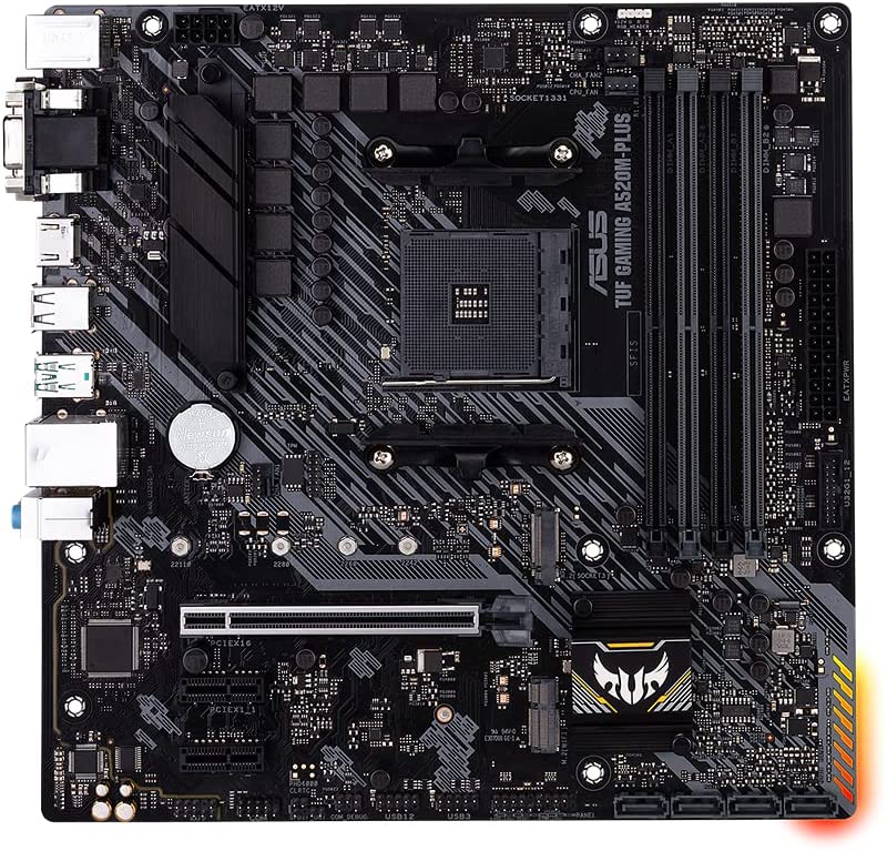 Asus TUF GAMING A520M-PLUS Motherboard For AMD Ryzen 5000/ 5000 G/ 4000 G/ 3000 Series Processors - AM4 Socket - Image 2
