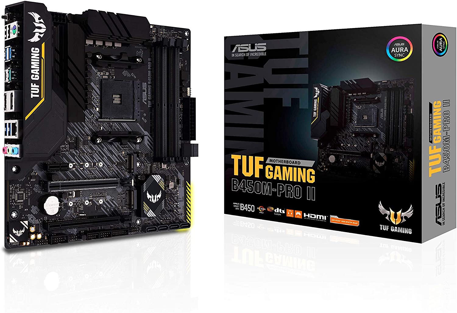 Asus TUF GAMING B450M-PRO II Motherboard For AMD 5000/ 5000 G/ 4000 G/ 3rd/2nd/1st Gen Ryzen Series Processors - AM4 Socket