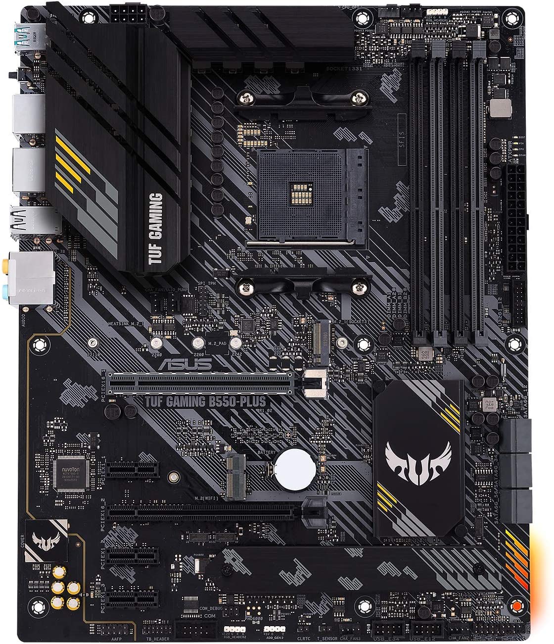 Asus TUF GAMING B550-PLUS Motherboard for AMD Ryzen 5000/ 4000 G/ 3rd/2nd/1st Gen Series Processors - AM4 Socket - Image 2