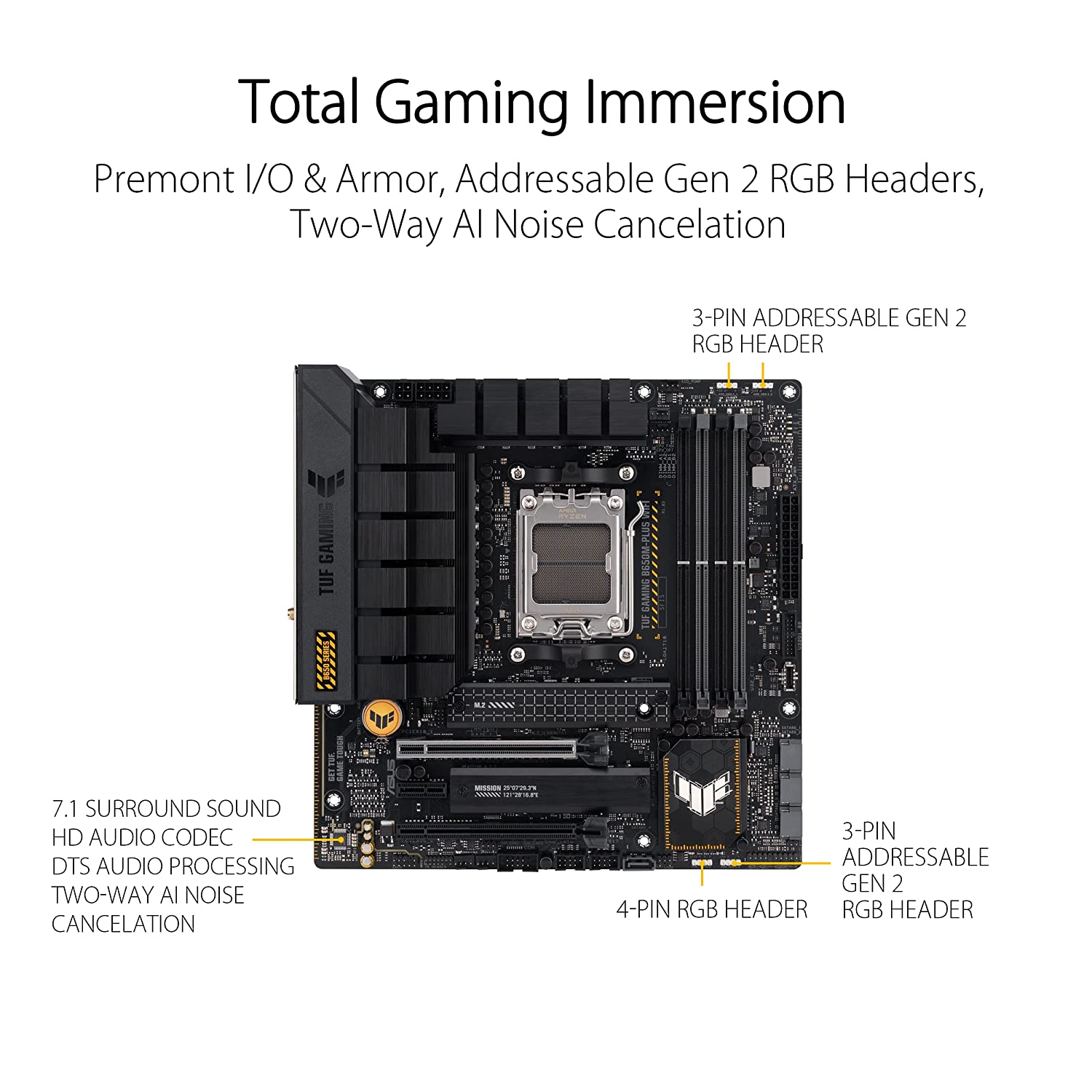 Asus TUF GAMING B650M-PLUS WIFI Motherboard for Intel 12th & 13th Gen Processors - LGA1700 Socket - Image 4