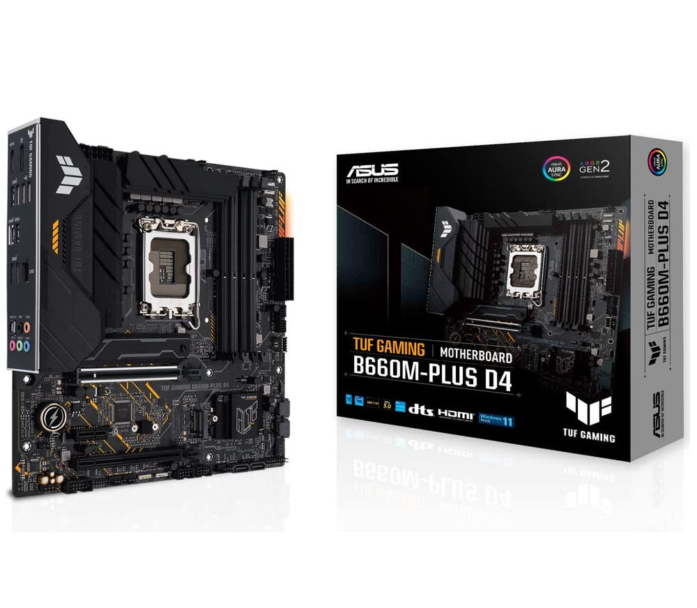 Asus TUF GAMING B660M-PLUS D4 Motherboard for Intel 12th Gen Processors - LGA1700 Socket