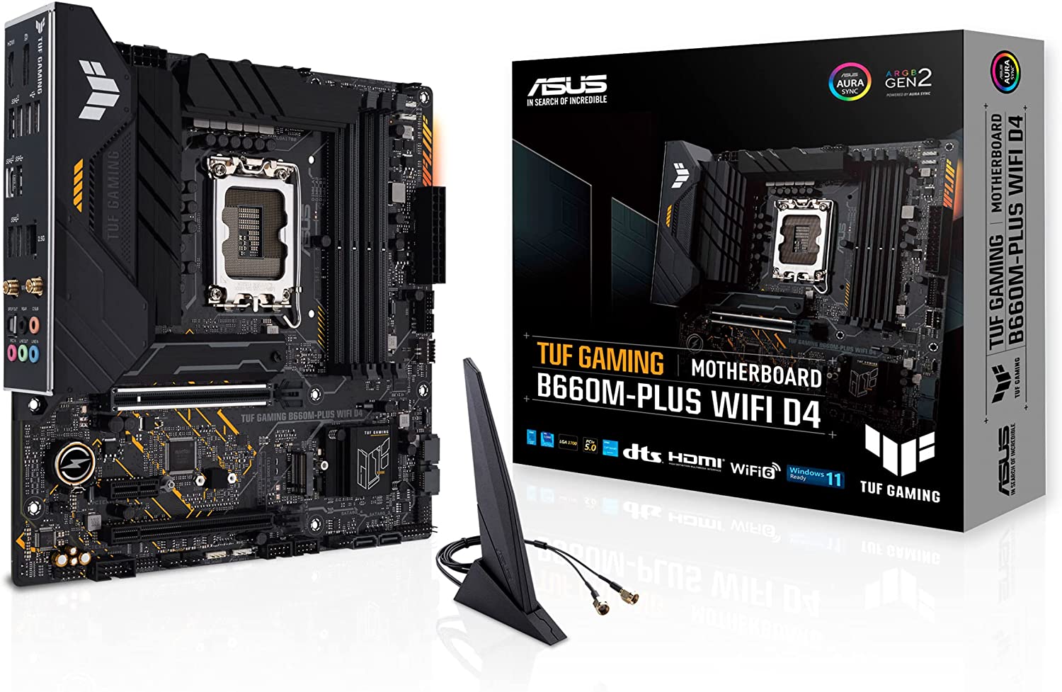 Asus TUF GAMING B660M-PLUS WIFI D4 Motherboard for Intel 12th Gen Processors - LGA1700 Socket