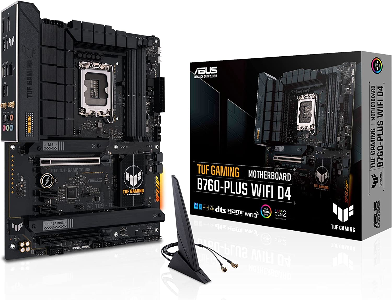 Asus TUF GAMING B760-PLUS WIFI D4 Motherboard for Intel 12th & 13th Gen Processors - LGA1700 Socket
