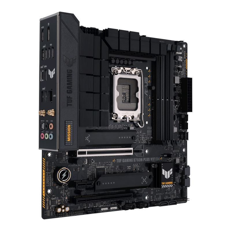 Asus TUF GAMING B760M-PLUS WIFI D4 Motherboard for Intel 12th & 13th Gen Processors - LGA1700 Socket - Image 3