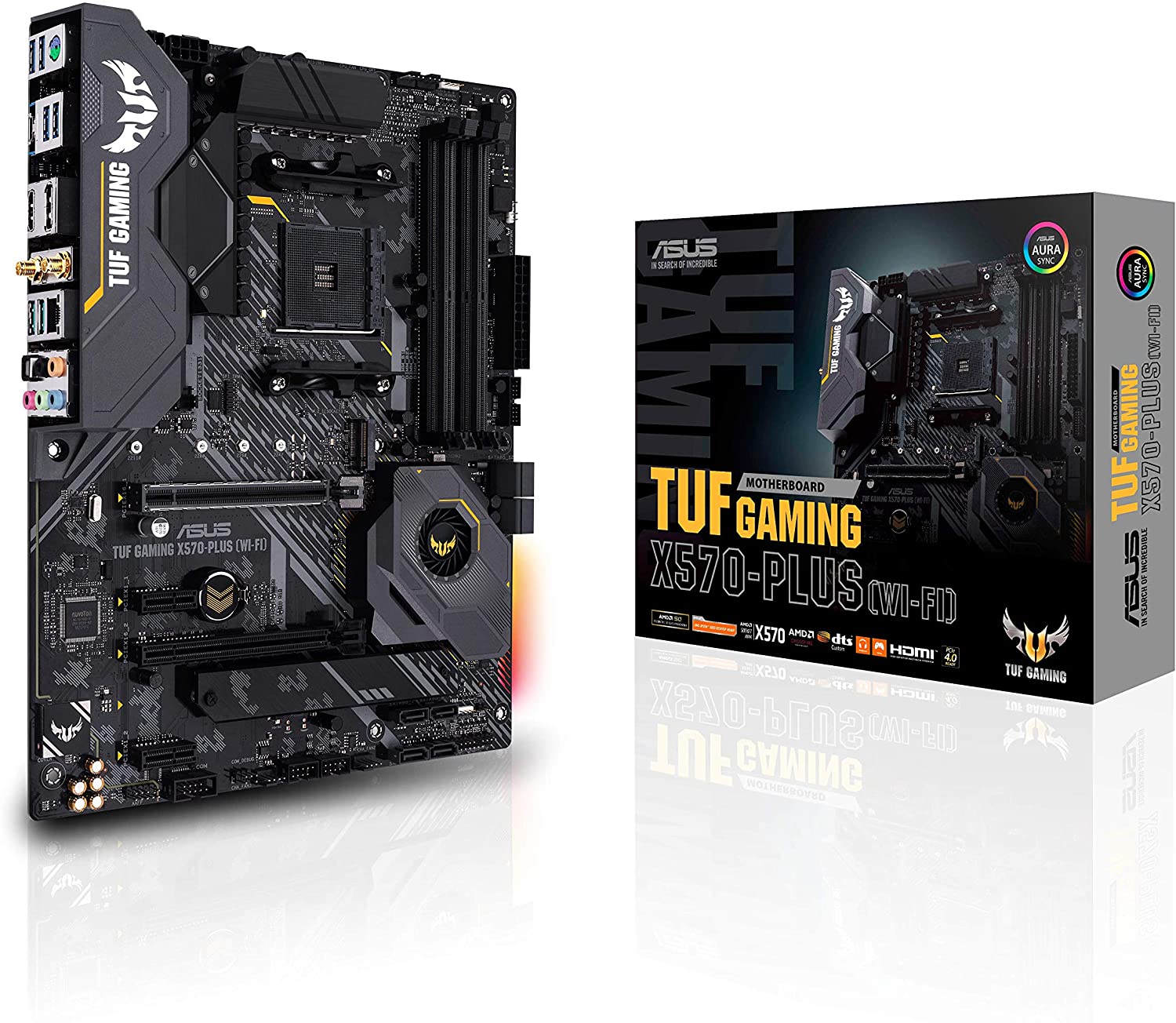 Asus TUF GAMING X570-PLUS (WI-FI) ATX Gaming Motherboard for AMD 2nd/ 1st Gen Ryzen Processors - AM4 Socket