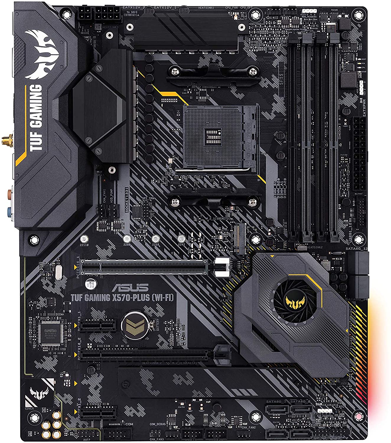Asus TUF GAMING X570-PLUS (WI-FI) ATX Gaming Motherboard for AMD 2nd/ 1st Gen Ryzen Processors - AM4 Socket - Image 2