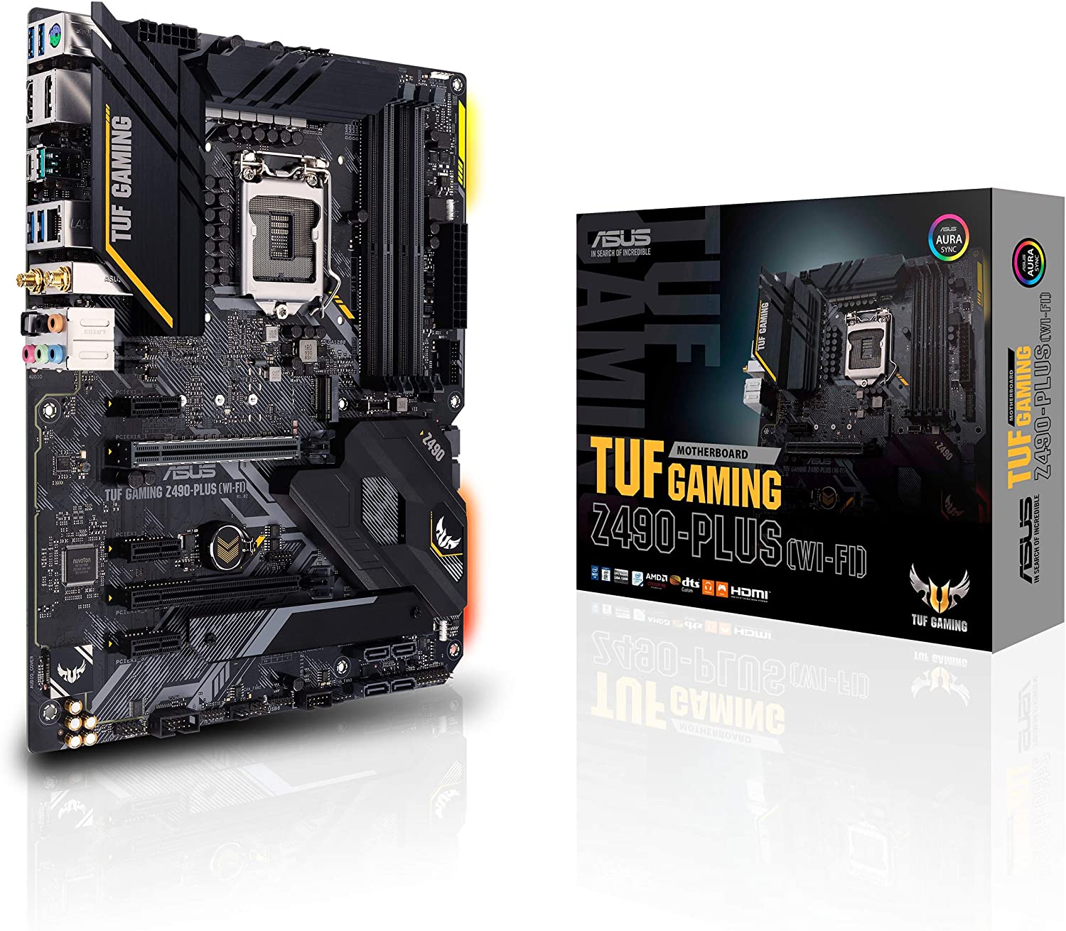 Asus TUF GAMING Z490-PLUS (WI-FI) Motherboard for Intel 10th Gen Processors - LGA1200 Socket