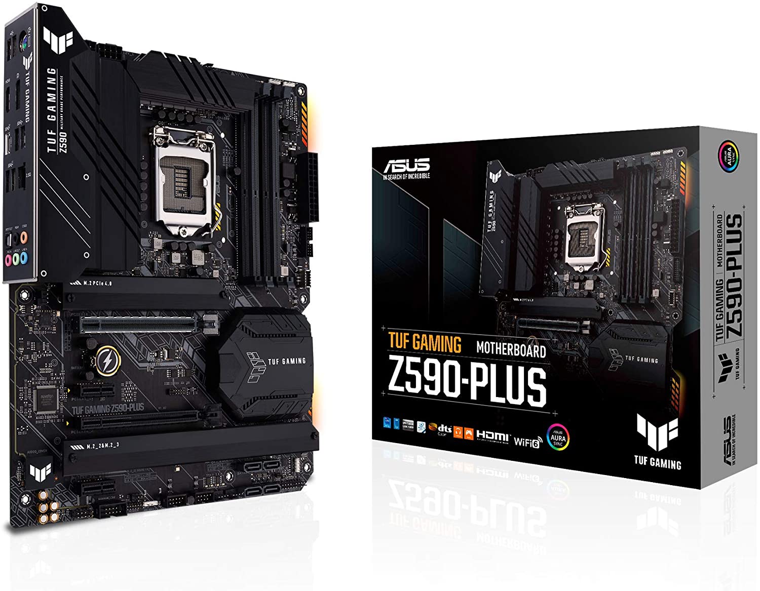 Asus TUF GAMING Z590-PLUS ATX Gaming Motherboard for Intel 10th/ 11th Gen Processors - LGA1200 Socket
