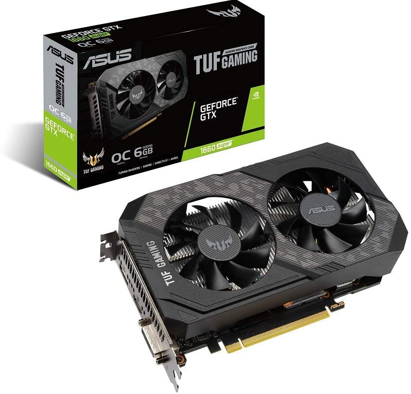 Asus TUF Gaming GeForce GTX 1660 SUPER OC Edition 6GB GDDR6 192-Bit Dual Fan Graphics Card (TUF-GTX1660S-O6G-GAMING)