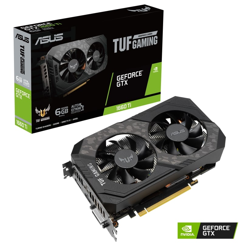 Asus TUF Gaming GeForce GTX 1660 Ti EVO 6GB GDDR6 192-Bit Dual Fan Graphics Card (TUF-GTX1660TI-6G-EVO-GAMING)