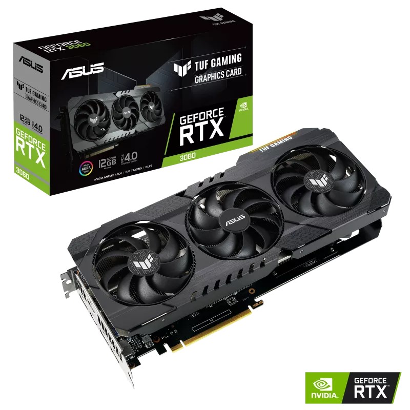 Asus TUF Gaming GeForce RTX 3060 V2 12GB GDDR6 192-Bit Graphics Card (TUF-RTX3060-12G-V2-GAMING)