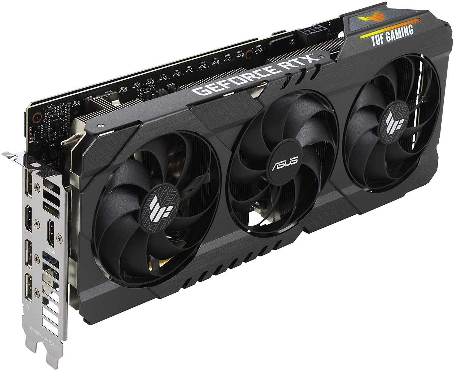 Asus TUF Gaming GeForce RTX 3060 Ti OC Edition 8GB GDDR6 256-Bit Triple Fan Graphics Card (TUF-RTX3060TI-O8G-GAMING) - Image 5